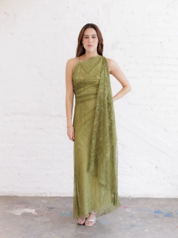 The Verdant Lace Dress-S